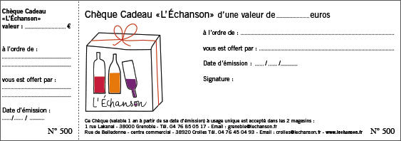 L'Echanson - Caviste Fromager - Chèque Cadeau